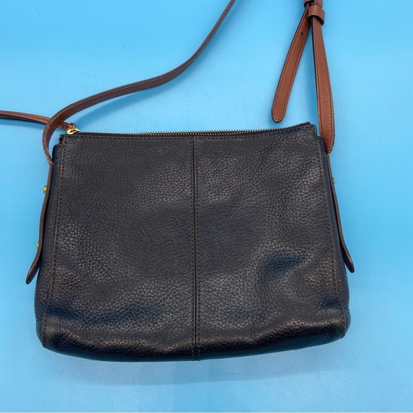 Vintage Fossil RARE Gemma Crossbody Pebble Leather Bag 10”w x 8”h x 1.5”d - Picture 3 of 9